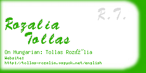 rozalia tollas business card